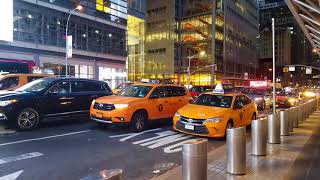 Evening rush hour traffic at 8th avenue  42nd street in Manhattan  New York traffic ambulance [upl. by Boot]