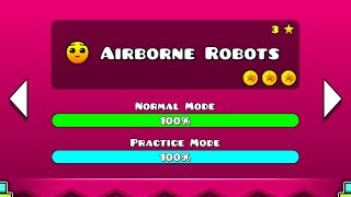 Geometry Dash Meltdown Walkthrough  Level 3 Airborne Robots ALL COINS [upl. by Yruoc]