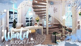 BLOXBURG Winter Budget Townhouse 30K  House Build [upl. by Irisa]