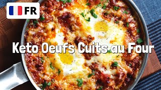 Recette Cétogène Oeufs Cuits au Four En français [upl. by Yetac]