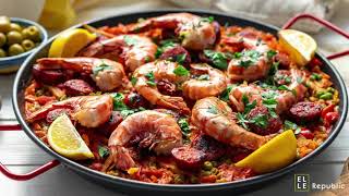 Paella with Prawns and Chorizo Recipe [upl. by Ransom663]