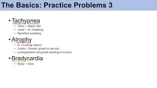 Medical Terminology  The Basics  Lesson 1  Practice and Example Problems [upl. by Adoc523]