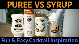 Whats the Difference between PUREE amp SYRUP for Cocktails [upl. by Ettelrahc]