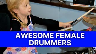 Awesome Female Drummers [upl. by Nedroj476]