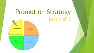 Marketing Mix Promotion Strategy part 1 [upl. by Ellegna745]