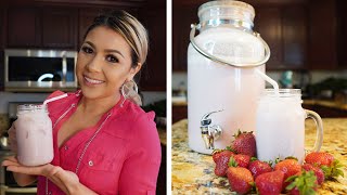 HOW TO MAKE A CREAMY STRAWBERRY AGUA FRESCA [upl. by Ferullo204]