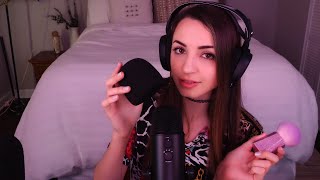 ASMR  Top Blue Yeti Triggers 💙 Extreme Close Up Whispering Brushing More [upl. by Nadnerb]