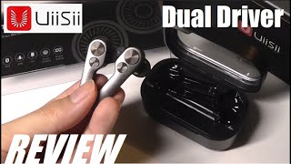 REVIEW Uiisii TWS808 Dual Driver TWS Wireless Earbuds Bluetooth 50 LCD Case [upl. by Assenahs903]