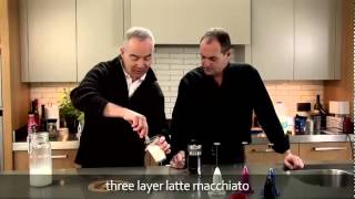 aerolatte  milk frother makes three layer caffè latte macchiato [upl. by Phira543]