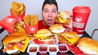 Trying Wendys New Breakfast Menu Items • MUKBANG [upl. by Ogram620]