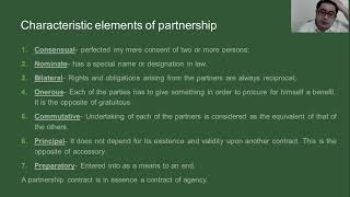 Law on Partnerships Chapter 1 [upl. by Nnaeirrac]