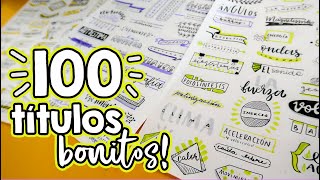 100 TÍTULOS BONITOS ✄ Barbs Arenas Art [upl. by Marba838]