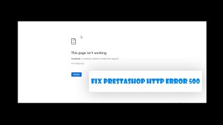 How to fix Prestashop quotHttp error 500quot internal server error [upl. by Hagep811]