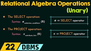 Relational Algebra Operations  Unary [upl. by Han816]