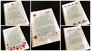 5 márgenes para decorar CARTAS de AMOR [upl. by Atsocal]