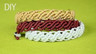 DIY Wavy Macrame Bracelets [upl. by Nwahsek]