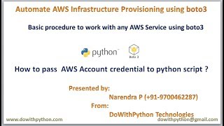 Basic steps to work with AWS services using boto3 [upl. by Lellih]