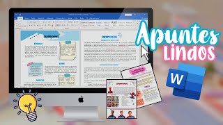 CÓMO HACER APUNTES BONITOS EN WORD [upl. by Ordnaxela]