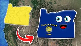 Oregon  Geography amp Counties  50 States of America [upl. by Lapides53]