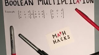 Boolean Matrix Multiplication Easy to Follow Example [upl. by Avika603]