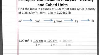 CHEMISTRY 101 Dimensional Analysis density and cubed units [upl. by Frendel]