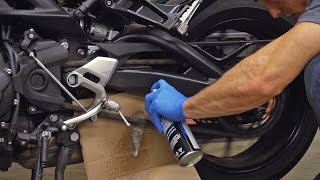 How To Lubricate Your Motorcycle Chain  MC Garage [upl. by Lorelie]