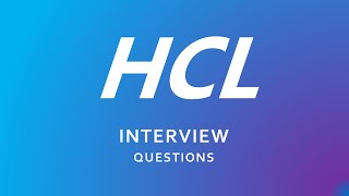 HCL Interview Questions for freshers  HCL  Technical  HR [upl. by Eirrehc]