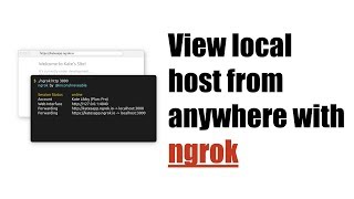 How to access localhost anywhere with ngrok [upl. by Sapowith185]