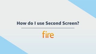 Amazon Fire Tablet How do I use Second Screen [upl. by Trautman]