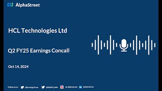 HCL Technologies Ltd Q2 FY202425 Earnings Conference Call [upl. by Izaak53]