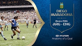 Diego Maradona Goal of the Century  Argentina v England  1986 FIFA World Cup [upl. by Kenward]