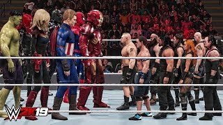 WWE 2K19 30 Giant Avengers amp Mini WWE Superstar Royal Rumble Match [upl. by Milburt]