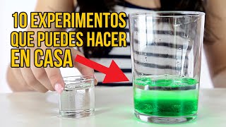 10 EXPERIMENTOS PARA HACER EN CASA  Experimentos fáciles y sencillos RECOPILACIÓN [upl. by Asiuqram834]