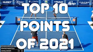 TOP 10 PICKLEBALL POINTS OF THE YEAR  2021 [upl. by Agripina]