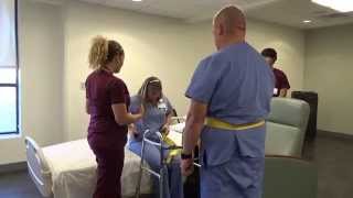 Physical Therapy Transfer Training  How To Transfer From Wheelchair To Bed [upl. by Keare]