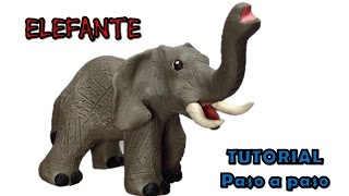 Como hacer un elefante de plastilina  How to make a clay elephant [upl. by Friedly]