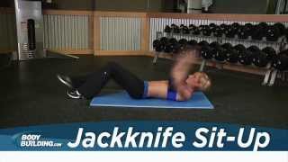 Jackknife Sit Up  Core  Abs  Bodybuildingcom [upl. by Derr]