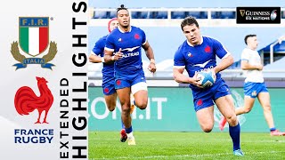 Italy v France  EXTENDED Highlights  Dupont Stars in BonusPoint Win  Guinness Six Nations 2021 [upl. by Kcirtapnaes]