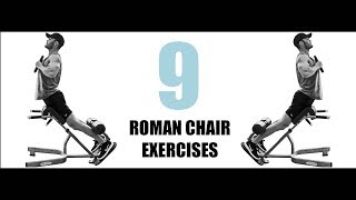 9 ROMAN CHAIR EXERCISES AND THE MUSCLES THEY TARGET [upl. by Feltie]