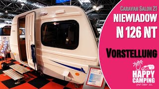 Caravan Salon 2021  Vorstellung Niewiadow N 126 NT Wohnwagen  Happy Camping [upl. by Arondell]