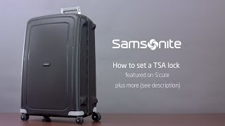 Samsonite SCure  How to set the TSA lock code [upl. by Humfrid]