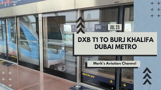 Dubai Metro  Airport to Downtown Dubai [upl. by Noam]