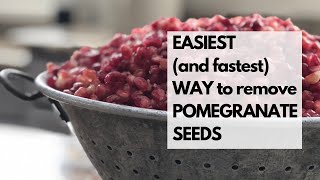 EASIEST and fastest way to remove POMEGRANATE SEEDS [upl. by Kassie799]