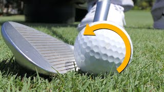 HOW TO HIT GOLF WEDGE SHOTS WITH BACKSPIN [upl. by Zebulon343]