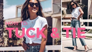 How To Tuck In amp Tie Your Tops  Style Hacks [upl. by Mordy]