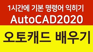 오토캐드 1시간에 기초 명령어 및 도면작성 배우기 AutoCAD 2020 2D [upl. by Analaf349]