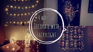 4 ways to decorate with fairy lights  DIY room decor ideas  crafty creatives 💡 [upl. by Anit]