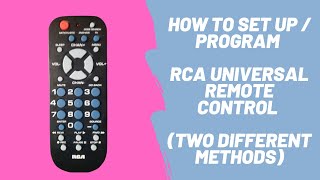 How to Setup  Program RCA Universal Remote Control 2 Easy amp Fast Ways [upl. by Josephina]