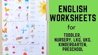 Daily Practice English Worksheets for Toddler Nursery LKG UKG Kindergarten Preschool  4 [upl. by Doowle]