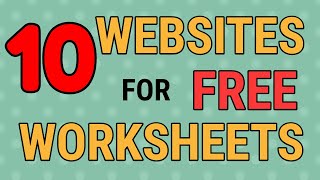 10 Websites For Free Worksheets [upl. by Eelyac]